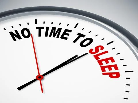 An image of a nice clock with no time to sleep Stock Illustration
