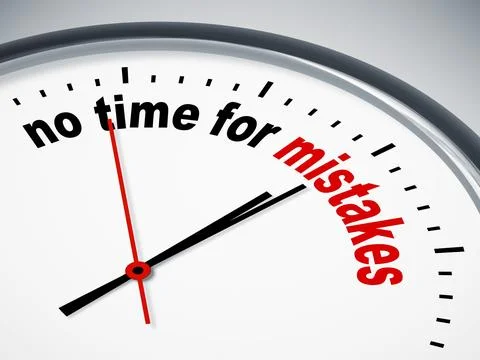 An image of a nice clock with no time for mistakes Stock Illustration