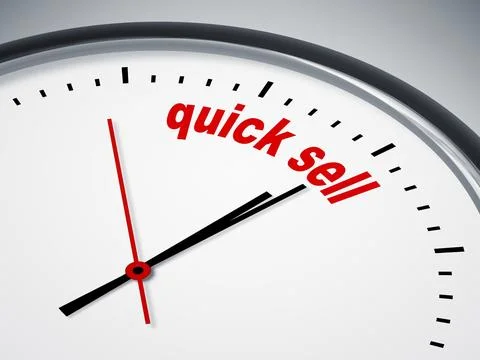 An image of a nice clock with quick sell Stock Illustration