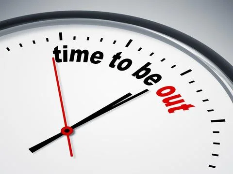 An image of a nice clock with time to be out Stock Illustration