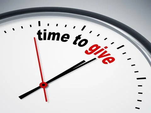 An image of a nice clock with time to give Stock Illustration