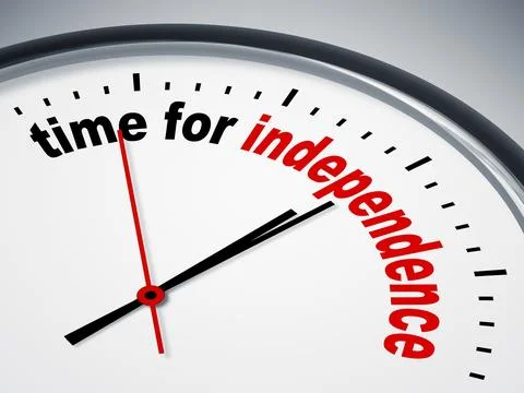 An image of a nice clock with time for independence Stock Illustration