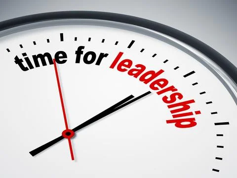 An image of a nice clock with time for leadership Stock Illustration