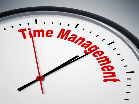 An image of a nice clock with Time Management Stock Illustration