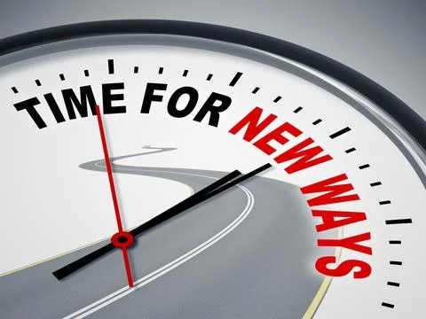 An image of a nice clock with time for new ways Stock Illustration
