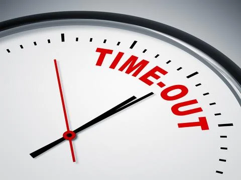 An image of a nice clock with time-out Stock Illustration