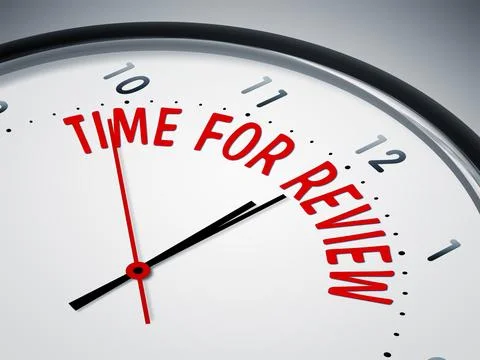 An image of a nice clock with time for review Stock Illustration