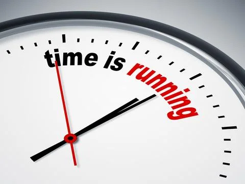 An image of a nice clock with time is running Stock Illustration