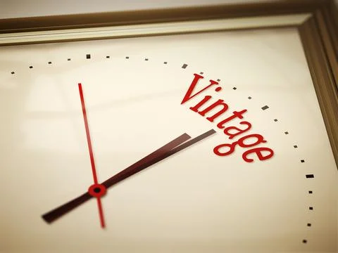 An image of a nice clock with vintage Stock Illustration