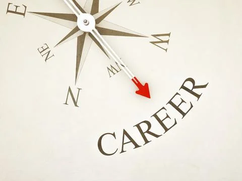 An image of a nice compass with the word career Stock Illustration