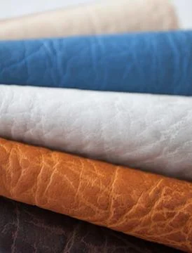 An image of a nice leather background. Cowhide texture. Stock Photos