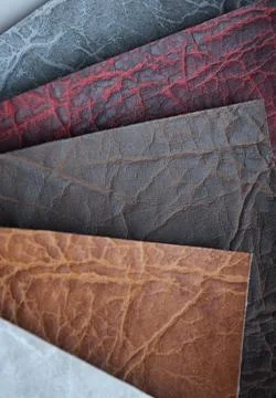 An image of a nice leather background. Cowhide texture. Stock Photos