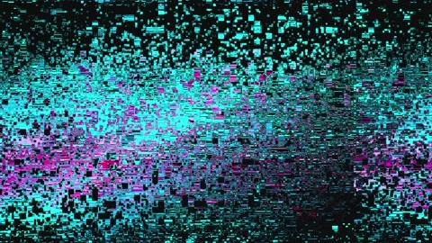 Image noise with a turquoise black background Stock Footage 106872291