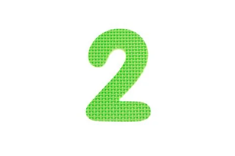 Image of number two, isolated on the white background Stock Photos