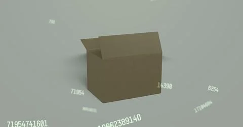 Image of numbers with box opening 스톡 일러스트