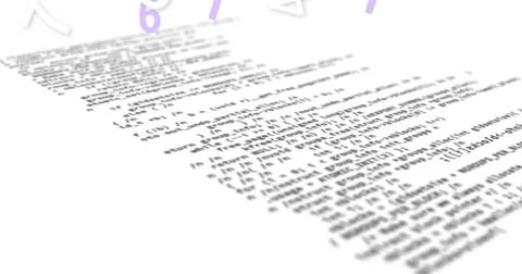 Image of numbers changing and data processing over screens on white background Illustrazione stock