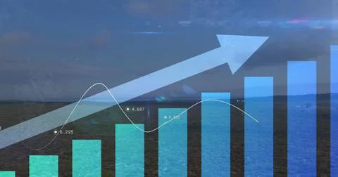 Image of numbers changing with financial data processing Stock Photos