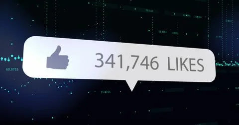 Image of numbers changing over glowing light stars Stock Photos