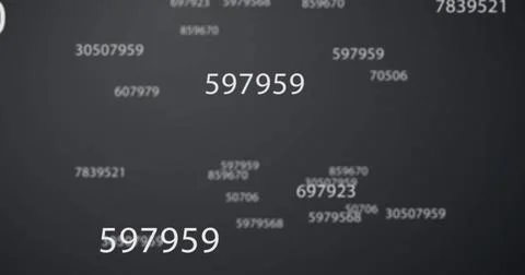 Image of numbers changing over grey background Stock Photos