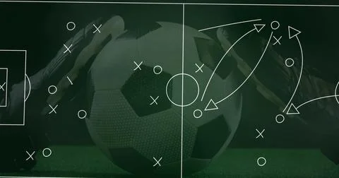 Image of numbers changing over hacker using hacker with reindeer Foto stock