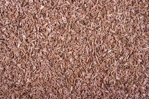 Image of oak wood chips. Stock Photos