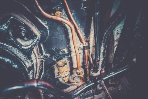 Image of old steam engine facility Stock Photos