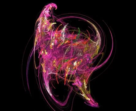 Image of one  Illustration of digital fractal 스톡 일러스트