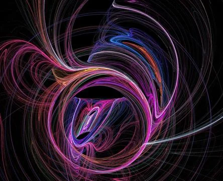 Image of one  Illustration of digital fractal Stock Illustration