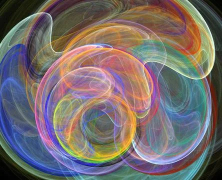 Image of one  Illustration of digital fractal Stock Illustration
