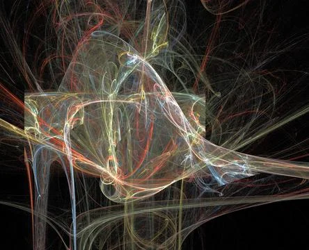 Image of one  Illustration of digital fractal Stock Illustration
