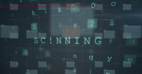 Image of online security warning data processing on dark background イラスト素材