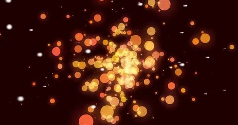 Image of orange spots on black background Stock Photos
