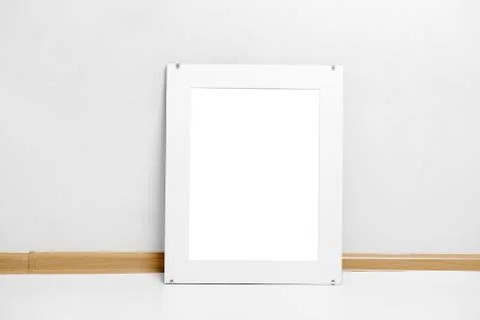 Image of an ornate white frame mockup scene. Stock Photos
