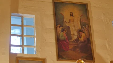Image of Orthodox Saints in Church Trinity Day Service Poltava Ukraine 動画素材 64106919
