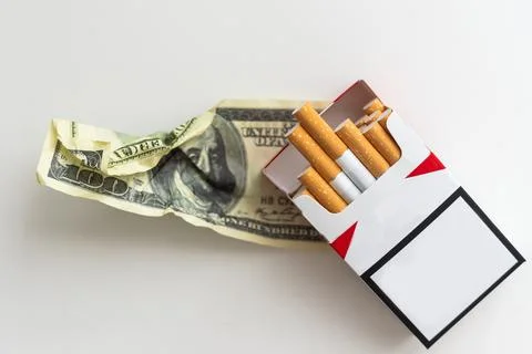 A image of pack of cigarettes Stock Photos