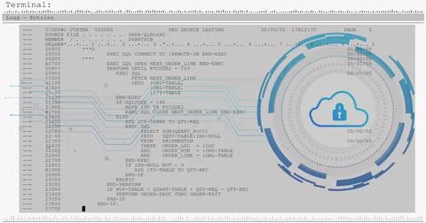 Image of padlock over data processing on white background Stock Illustration