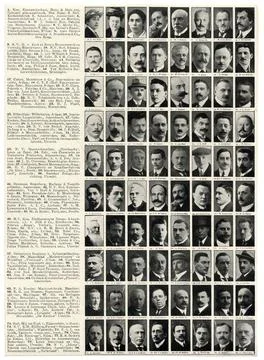 Image of a page from the magazine Life illustrated from 1918 with the port... Stock Photos
