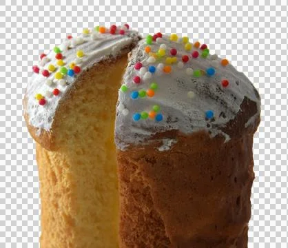 Image of panatton cake isolated on transparent, png. Traditional Italian Xm.. Stock Photos