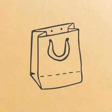 Image of paper bag 스톡 일러스트