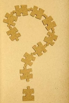 Image of paper puzzle element question symbol 스톡 사진