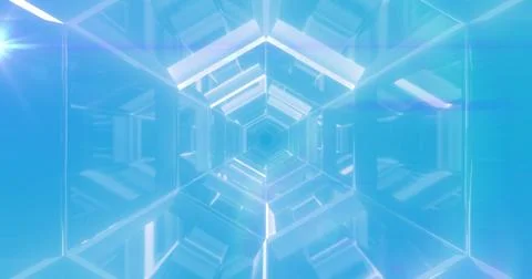 Image of pattern moving on seamless loop on blue background Illustrazione stock