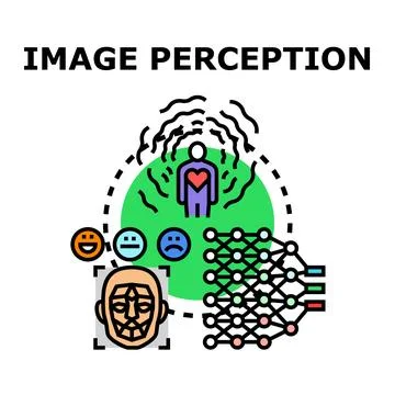 Image perception and artificial intelligence analysis Stock Illustration