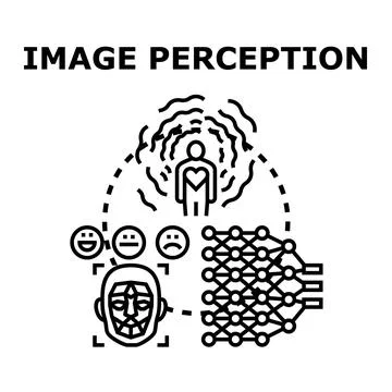 Image perception and artificial intelligence analysis Stock Illustration