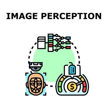 Image perception and computer vision ai analysis Stock Illustration