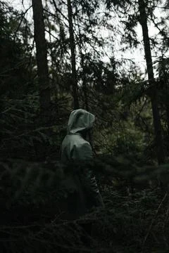 Image of person in the forest Stock Photos