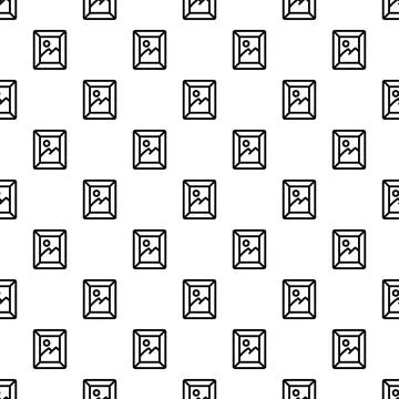Image picture frame gallery art icon pattern Stockillustratie