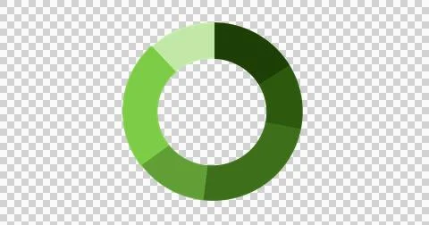 Image of pie chart graph data processing on transparent background Illustrazione stock