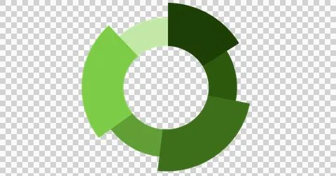 Image of pie chart graph data processing on transparent background 스톡 일러스트