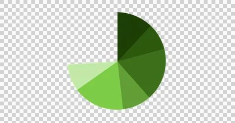 Image of pie chart graph data processing on transparent background Stockillustratie