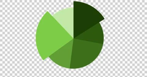Image of pie chart graph data processing on transparent background Stock Illustration